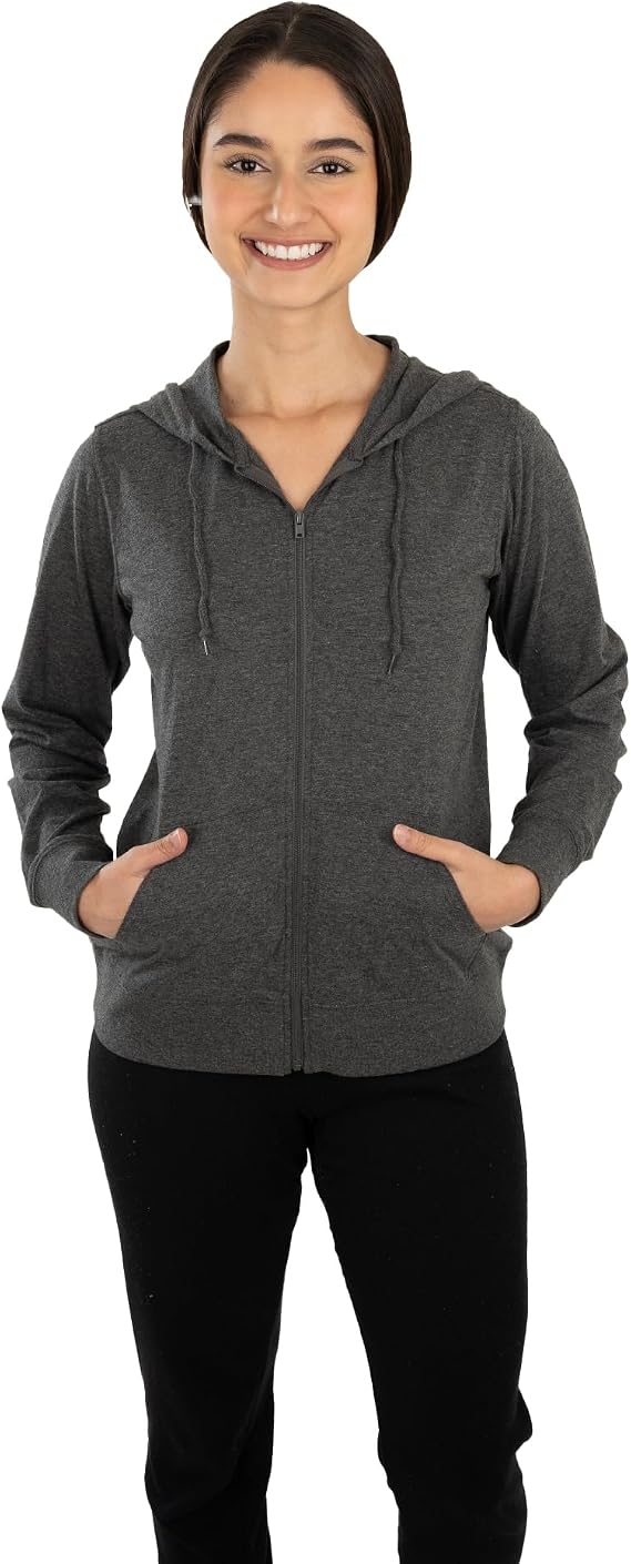 Women's Zip Up Hoodie - Lightweight Athletic Jacket for Women, Full Zip Soft Jersey-Knit Workout Jacket Sweatshirt (Copy)