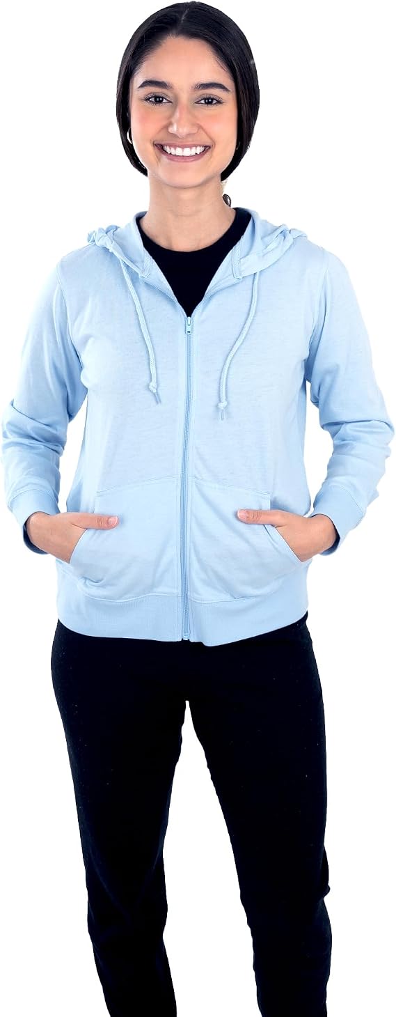 Women's Zip Up Hoodie - Lightweight Athletic Jacket for Women, Full Zip Soft Jersey-Knit Workout Jacket Sweatshirt (Copy) (Copy) (Copy)