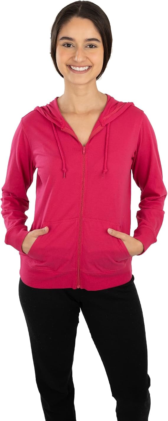 Women's Zip Up Hoodie - Lightweight Athletic Jacket for Women, Full Zip Soft Jersey-Knit Workout Jacket Sweatshirt (Copy) (Copy)