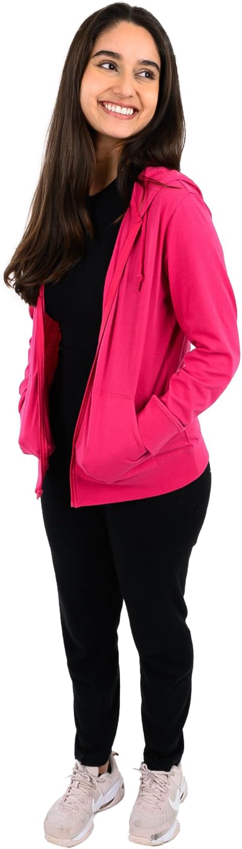 Women's Zip Up Hoodie - Lightweight Athletic Jacket for Women, Full Zip Soft Jersey-Knit Workout Jacket Sweatshirt (Copy) (Copy)