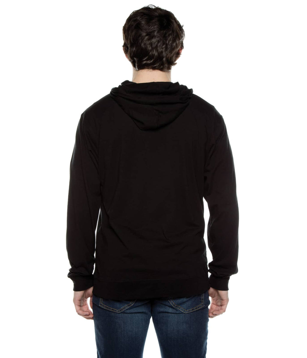 Men's Zip Beach Jersey Hoodie Black