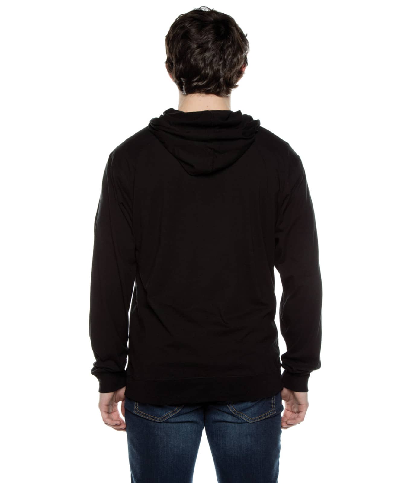 Men's Zip Beach Jersey Hoodie Black