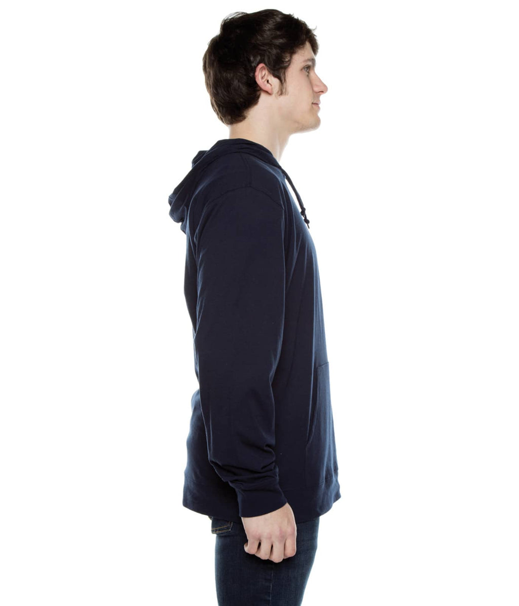 Men's Zip Beach Jersey Hoodie Deep Navy