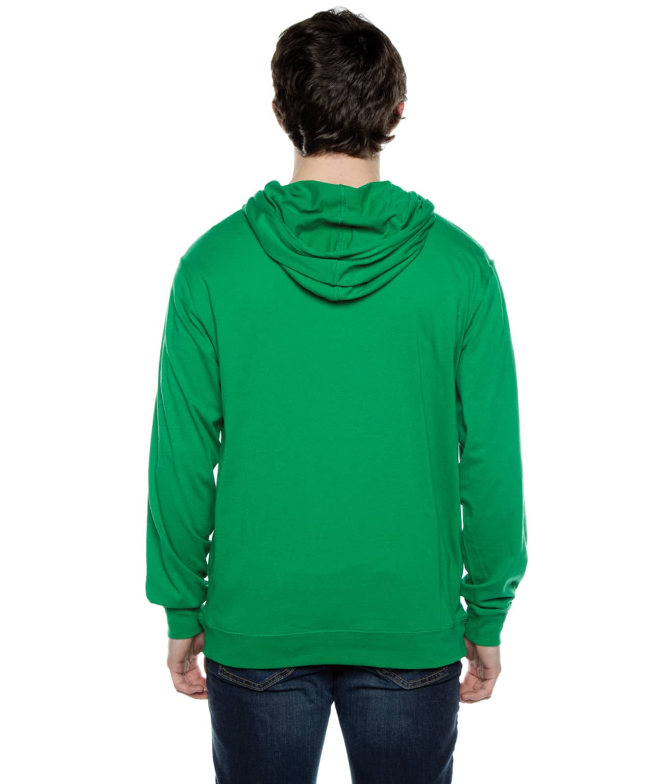 Men's Zip Beach Jersey Hoodie Kelly Green – COTTONHOOD