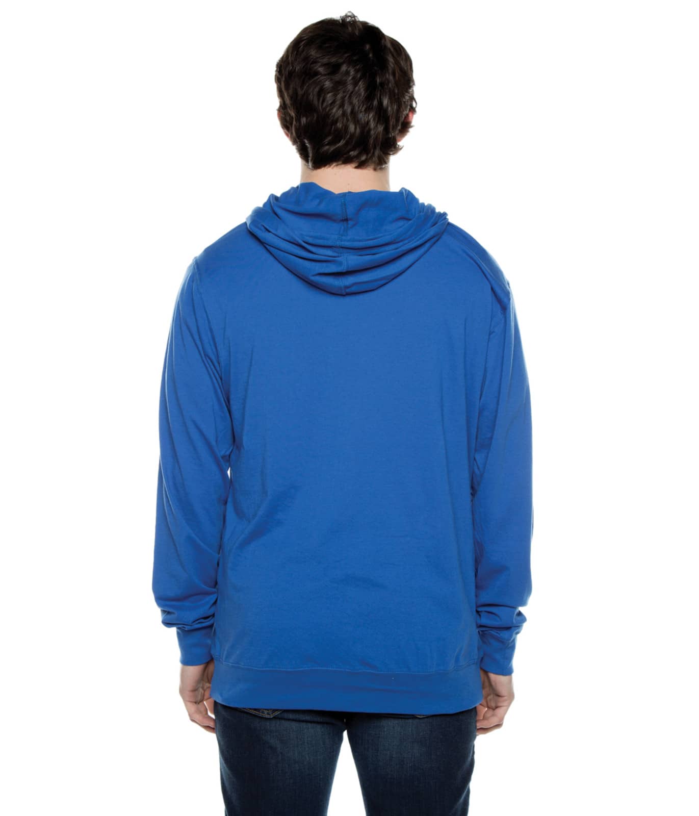 Men's Zip Beach Jersey Hoodie Royal