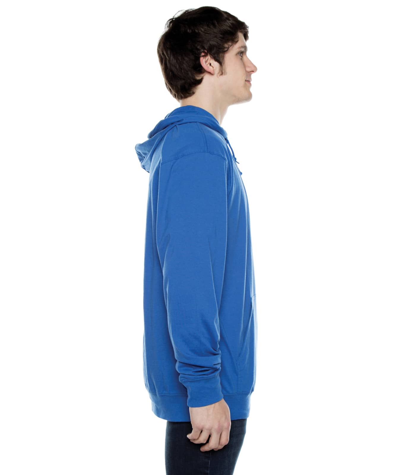 Men's Zip Beach Jersey Hoodie Royal