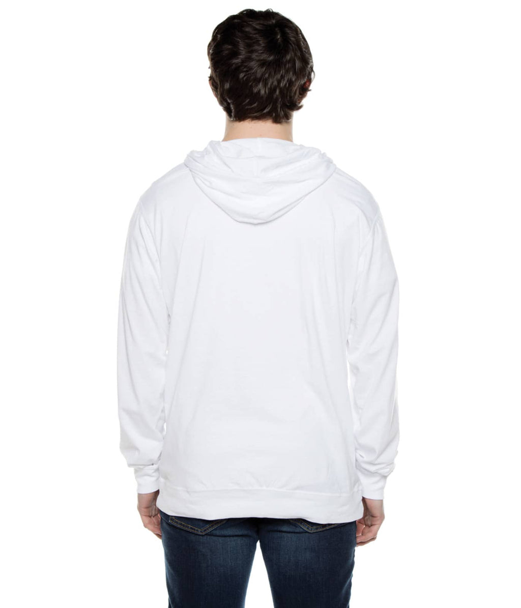 Men's Zip Beach Jersey Hoodie White