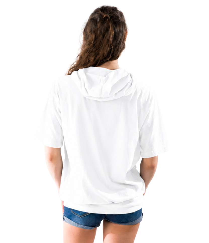 Women's S/S Beach Jersey Hoodie White