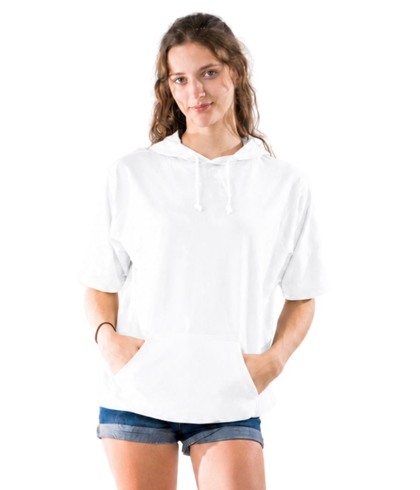Women's S/S Beach Jersey Hoodie White