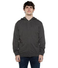Men's Zip Beach Jersey Hoodie Charcoal Heather
