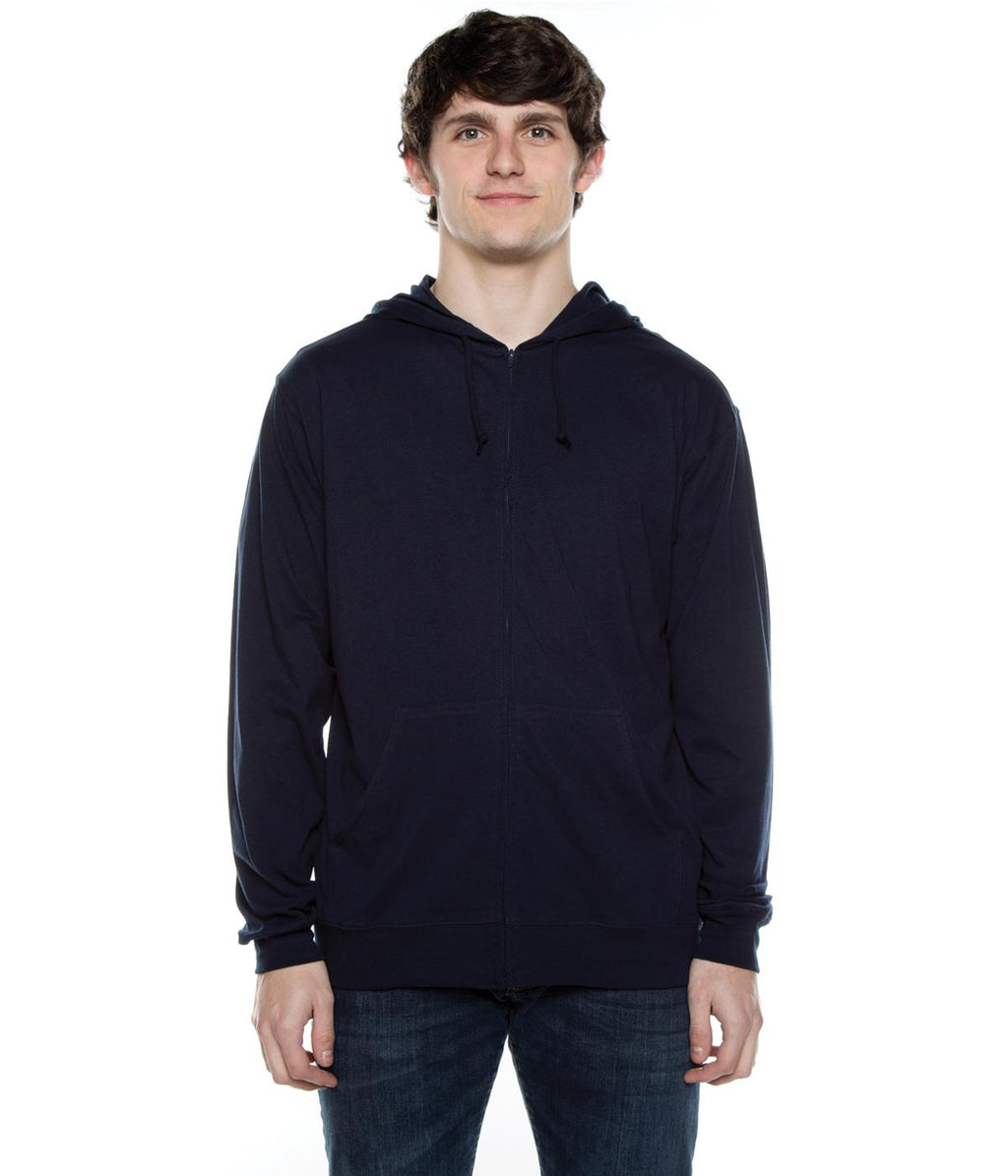 Men's Zip Beach Jersey Hoodie Deep Navy