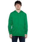 Men's Zip Beach Jersey Hoodie Kelly Green