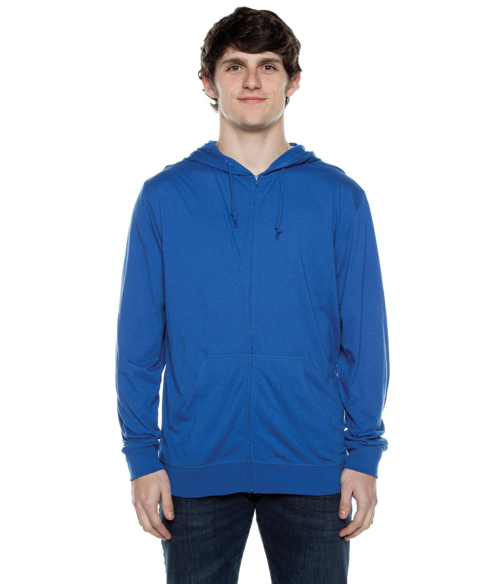 Men's Zip Beach Jersey Hoodie Royal