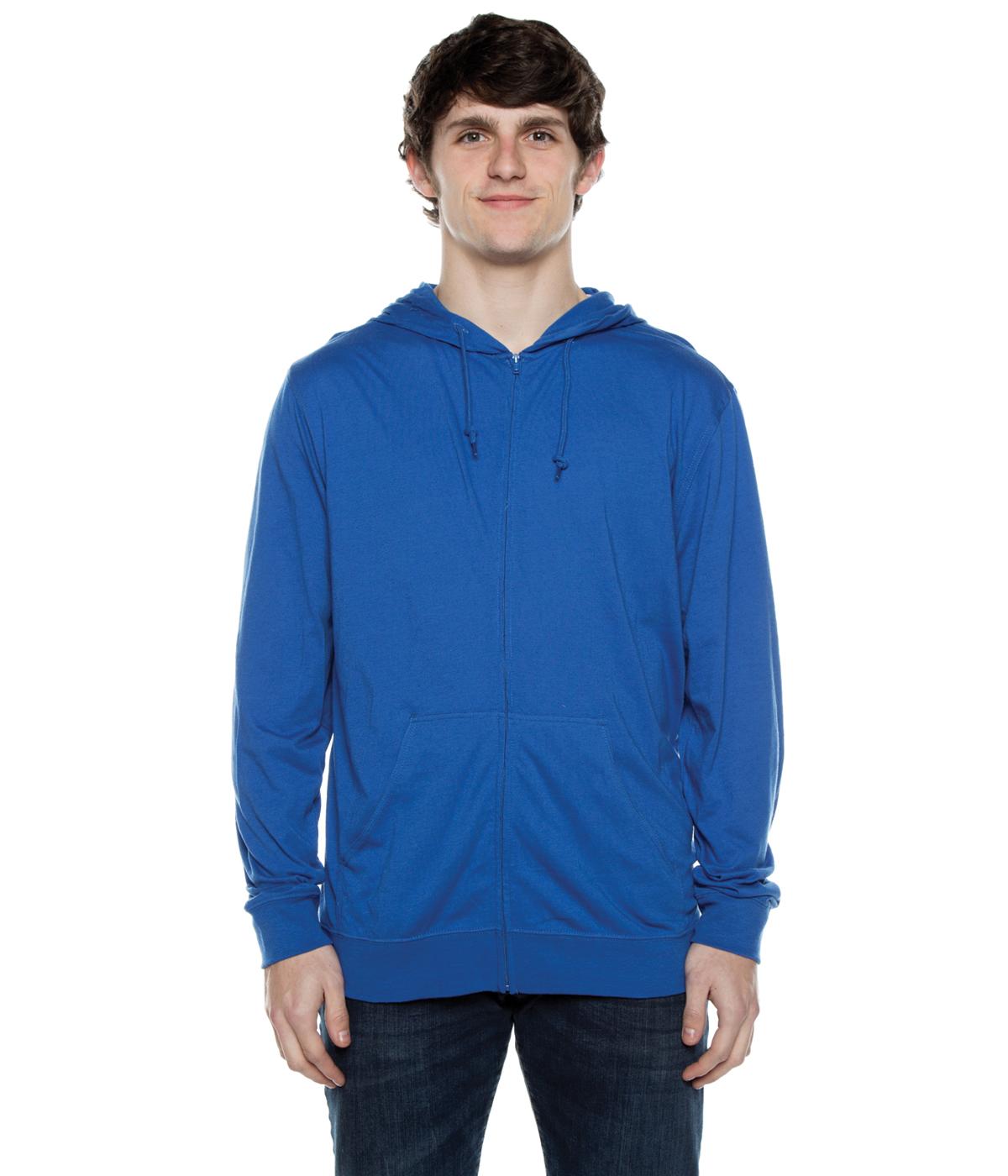 Men's Zip Beach Jersey Hoodie Royal