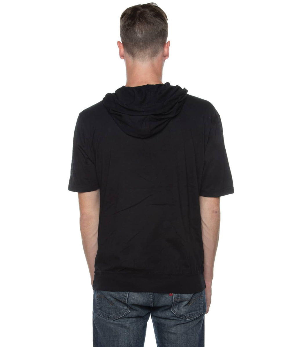Men's S/S Zip Beach Jersey Hoodie Black