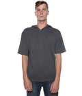 Men's S/S Zip Beach Jersey Hoodie Charcoal Heather