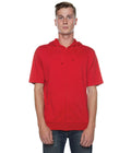 Men's S/S Zip Beach Jersey Hoodie Scarlet