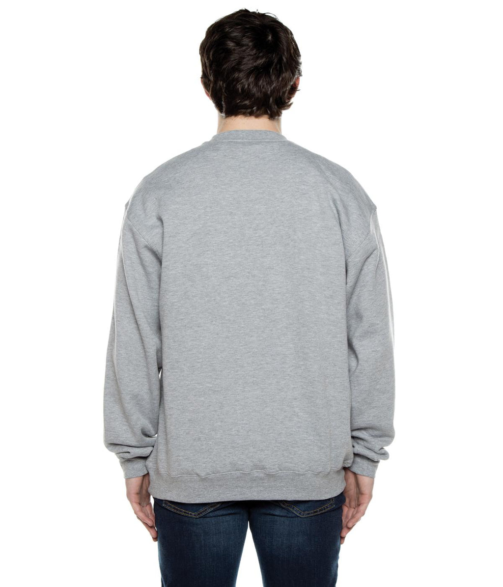 Men's Basic Crew Fleece Heather Grey