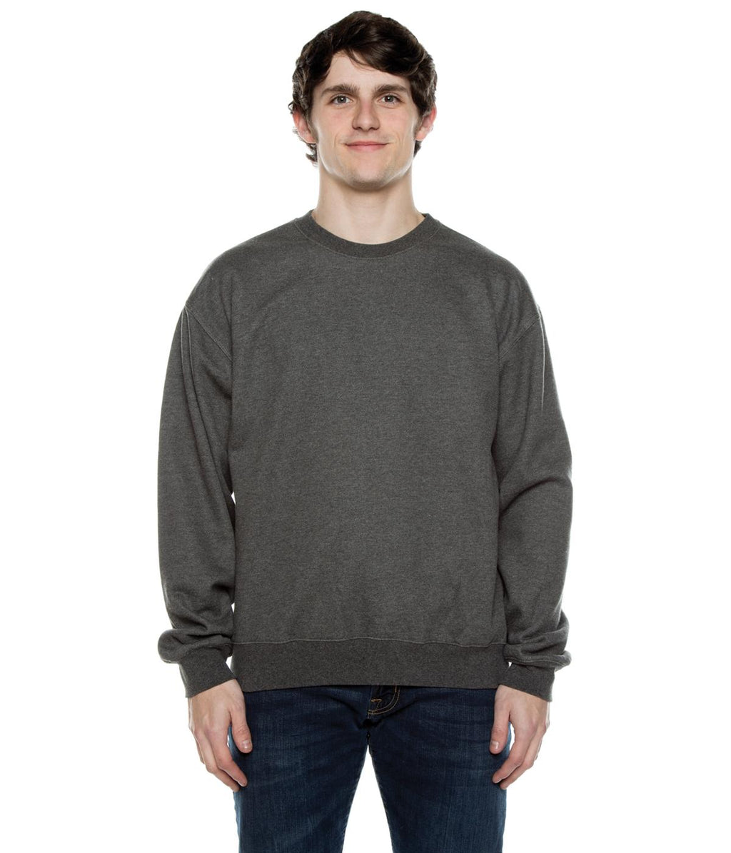 Men's Basic Crew Fleece Charcoal Heather