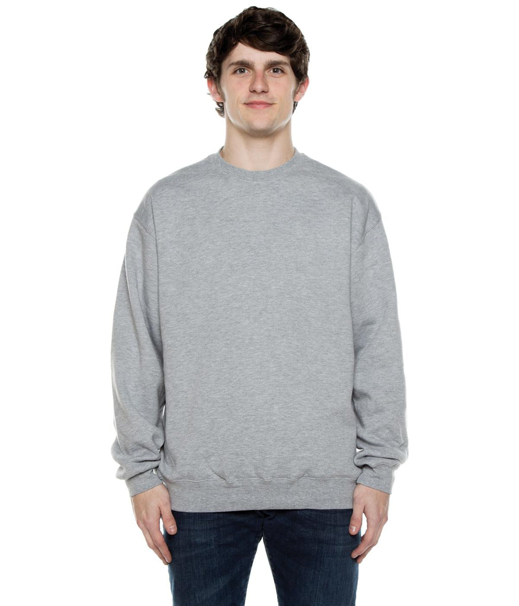 Men's Basic Crew Fleece Heather Grey