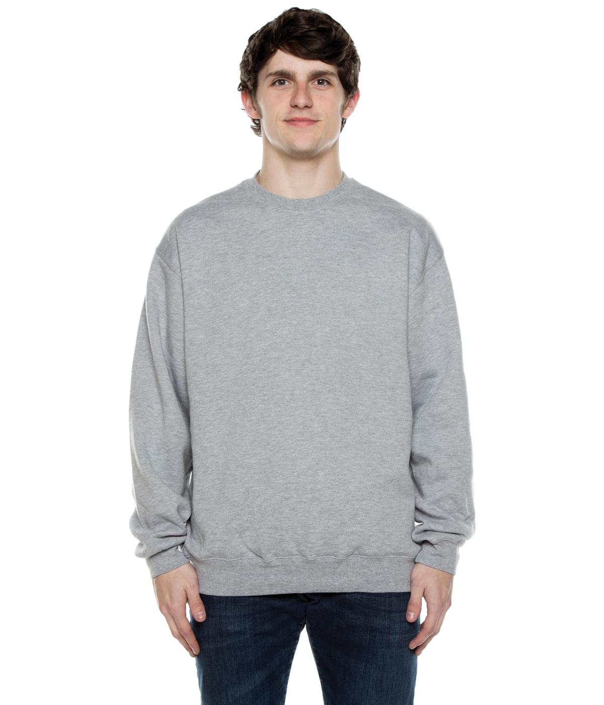 Men's Basic Crew Fleece Heather Grey