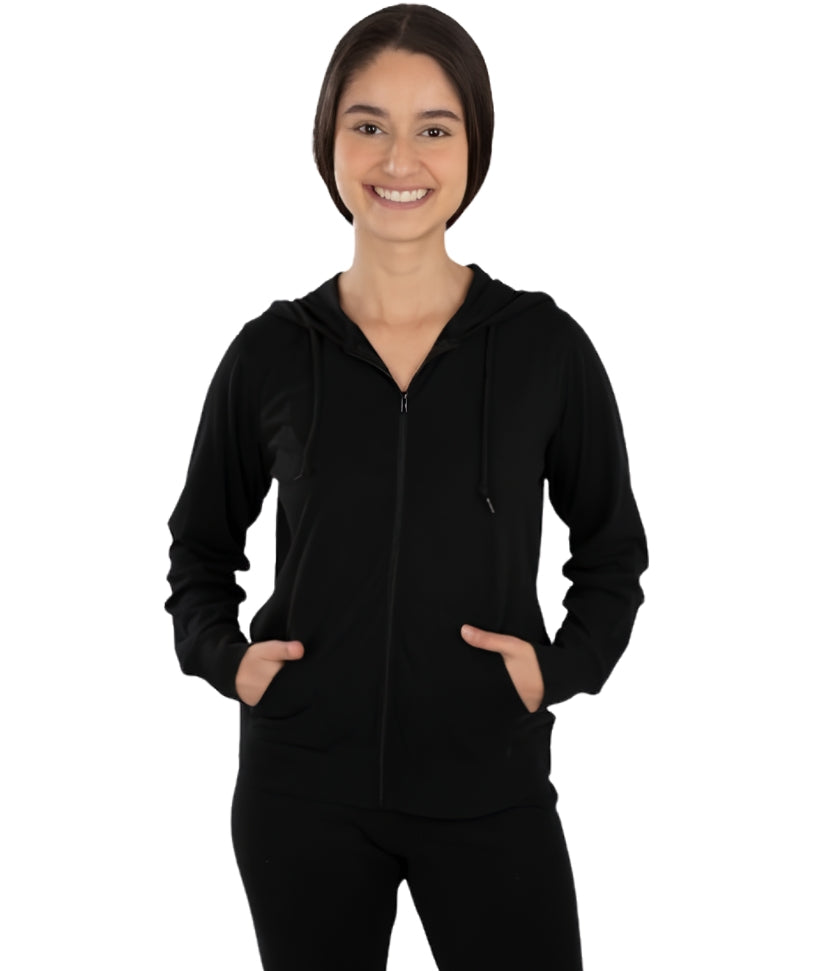Women's Zip Up Hoodie - Lightweight Athletic Jacket for Women, Full Zip Soft Jersey-Knit Workout Jacket Sweatshirt