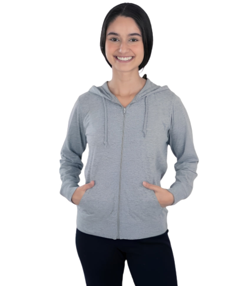 Women's Zip Up Hoodie - Lightweight Athletic Jacket for Women, Full Zip Soft Jersey-Knit Workout Jacket Sweatshirt