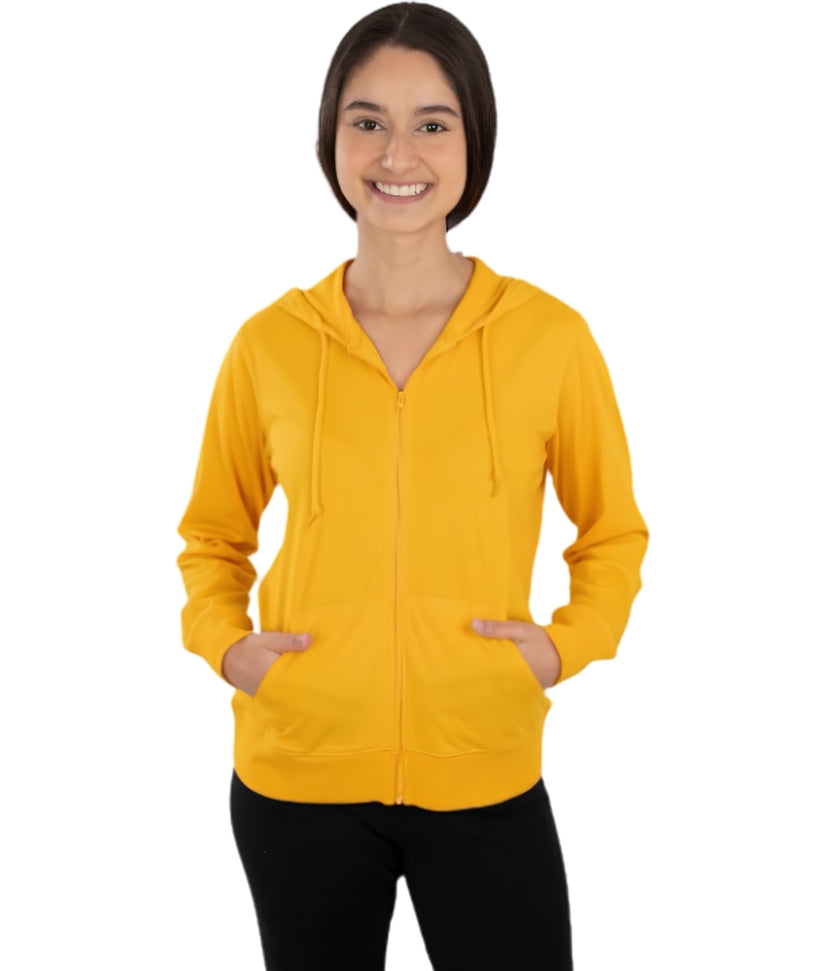 Women's Zip Up Hoodie - Lightweight Athletic Jacket for Women, Full Zip Soft Jersey-Knit Workout Jacket Sweatshirt