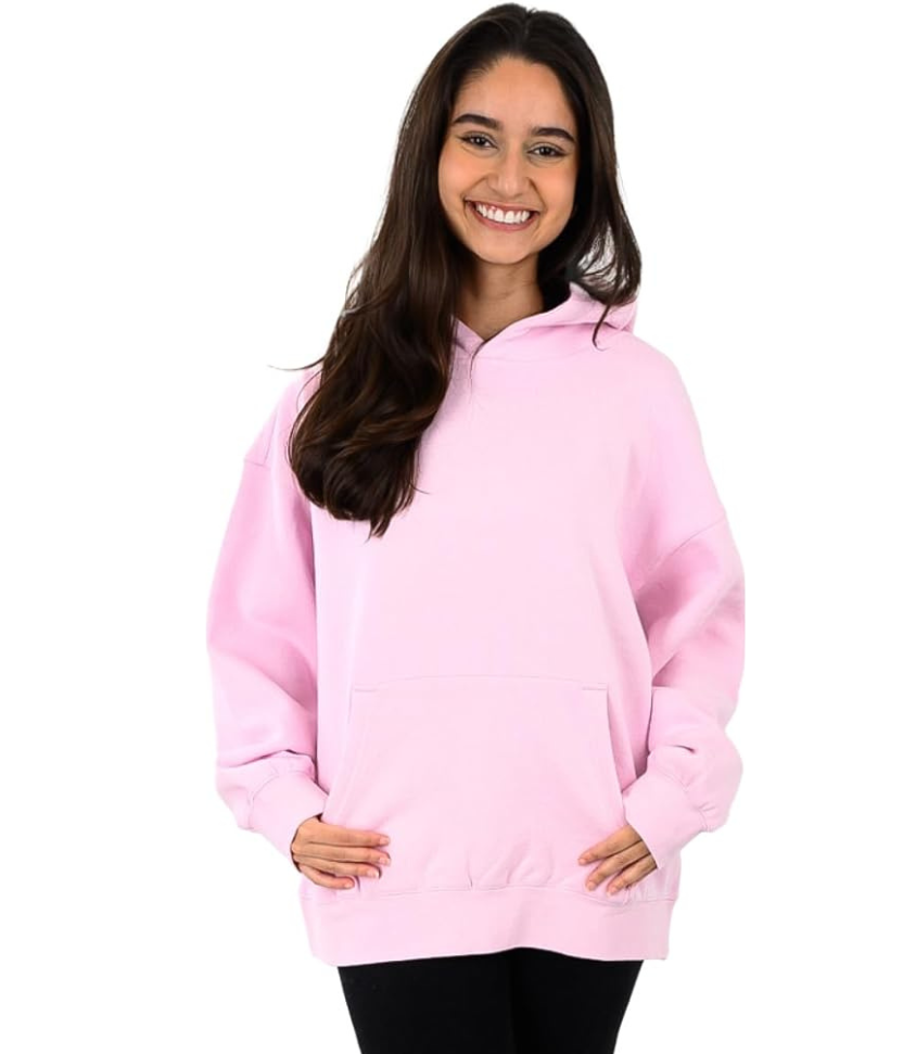 Cottonhood Soft Oversized Hoodie for Women - Casual Long Sleeve Sweatshirt, Women's Hoodie Pullover Sweatshirt - Pink