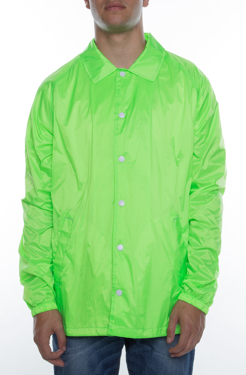 Coaches Jacket Fluorescent Green - COTTONHOOD
