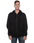 Men's Basic Zip Hoodie Black - COTTONHOOD