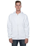 Men's Basic Zip Hoodie White - COTTONHOOD