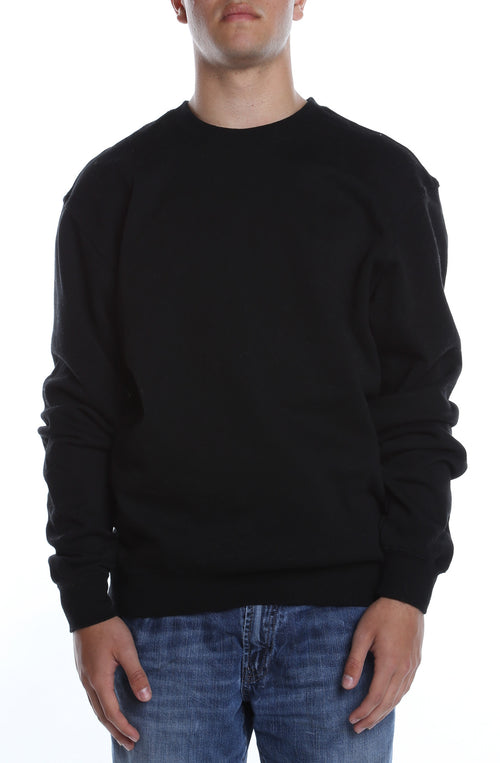 Men's Basic Crew Fleece Black - COTTONHOOD