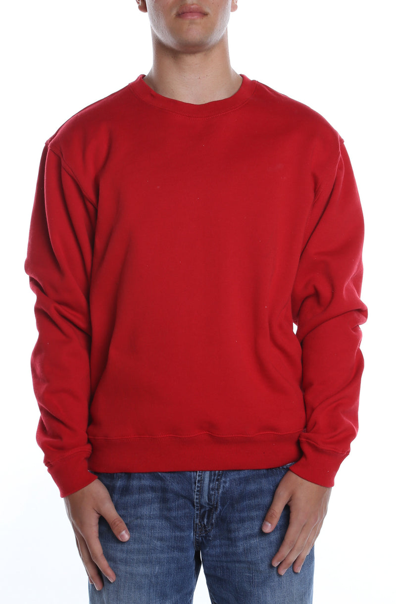 Men's Basic Crew Fleece Scarlet - COTTONHOOD