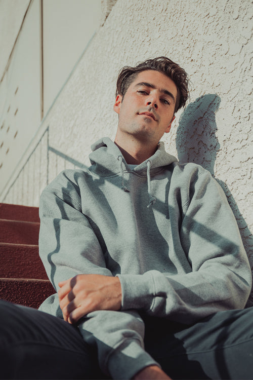Cottonhood Ultra Heavy Weight Hoodie Heather Grey - COTTONHOOD