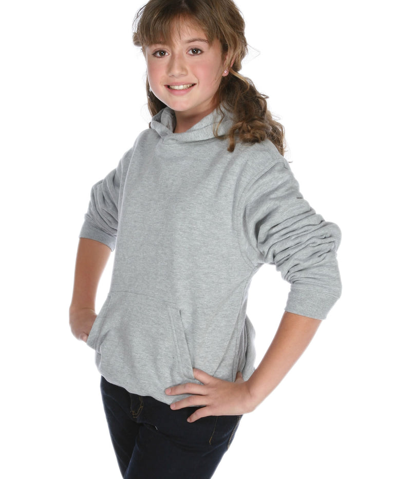 Youth Pullover Hoodie Heather Grey - COTTONHOOD