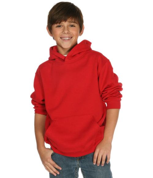 Youth Pullover Hoodie Red - COTTONHOOD